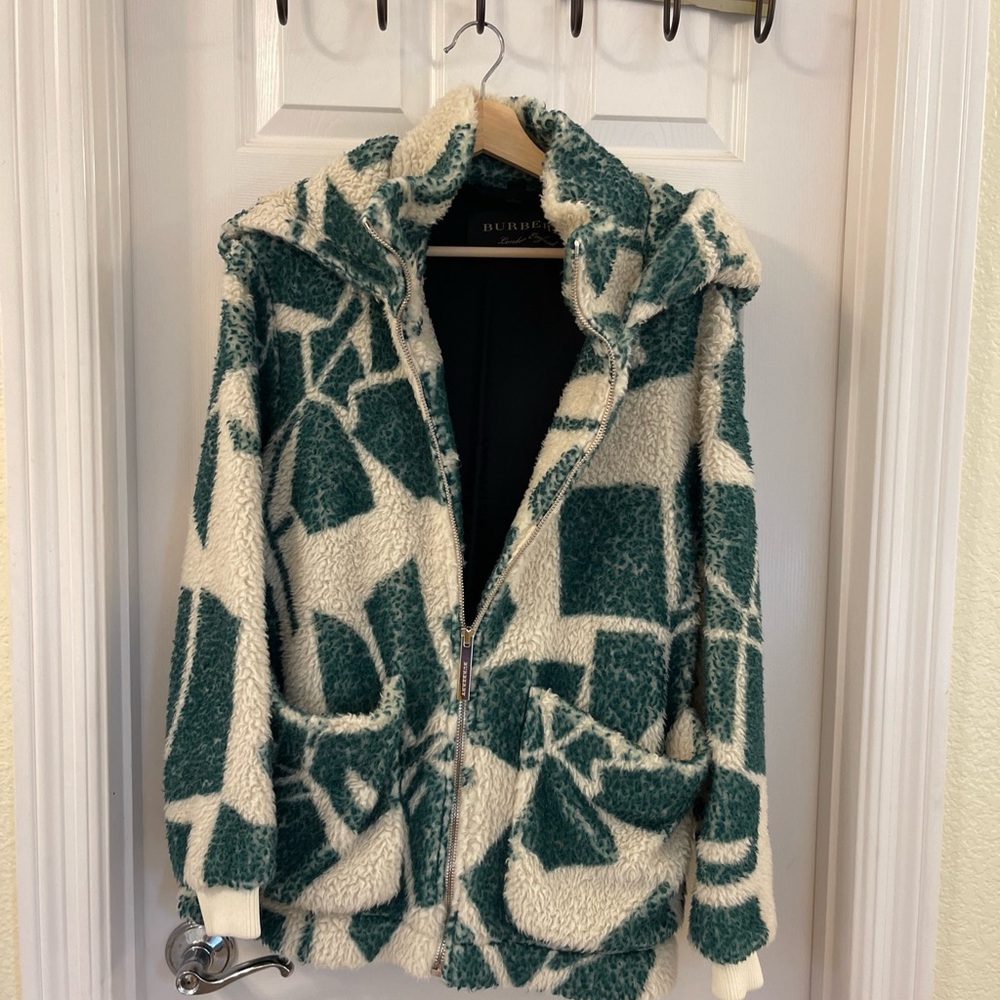 Burberry Prorsum Fw 2018 floral cashmere silk fleece jacket Runway - Size S